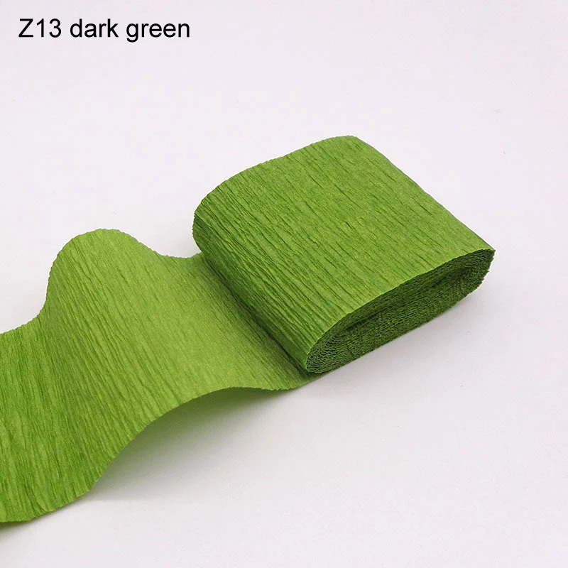 Z13 dark green Декорации 5 см x 250 см баннеры конфетти растяжки DIY Бумажная гирлянда крепированная бумага Свадьба День Рождения Вечеринка фотографии фоны - Цвет: Z13 dark green