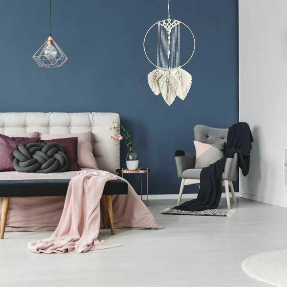 

1 Pcs Handmade Woven Macrame Wall Hanging Tapestries Wedding Wall Decor Backdrop For Living Room Household Decoration Supplies