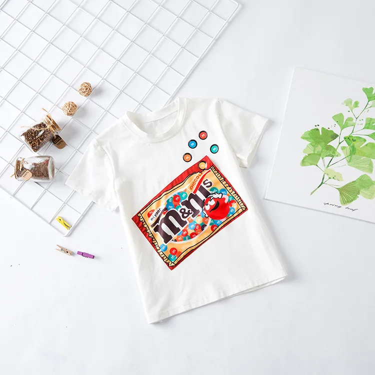 INS/Стильные одинаковые футболки для всей семьи летняя хлопковая футболка с