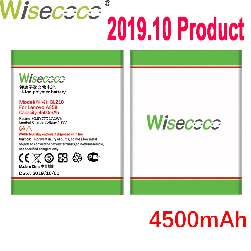 WISECOCO BL210 4500 мА/ч, Батарея для lenovo A536 A606 S820 S820E A750E A770E A656 A766 A658T S650 мобильного телефона+ номер для отслеживания
