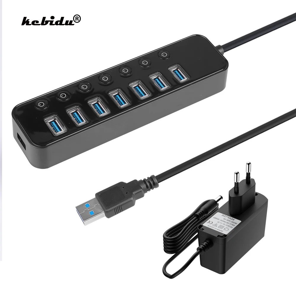 

Multi USB Splitter 7 Ports USB Hub 3.0 with Micro Charge Power independent control for Lenovo Xiaomi Macbook Pro PC Hub USB 3.0