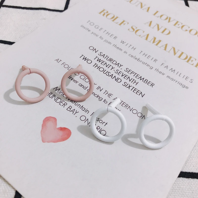 

10 штук DIY личность геометрические круглые сплав спрей краска серьги гвоздики ювелирные изделия материал аксессуары