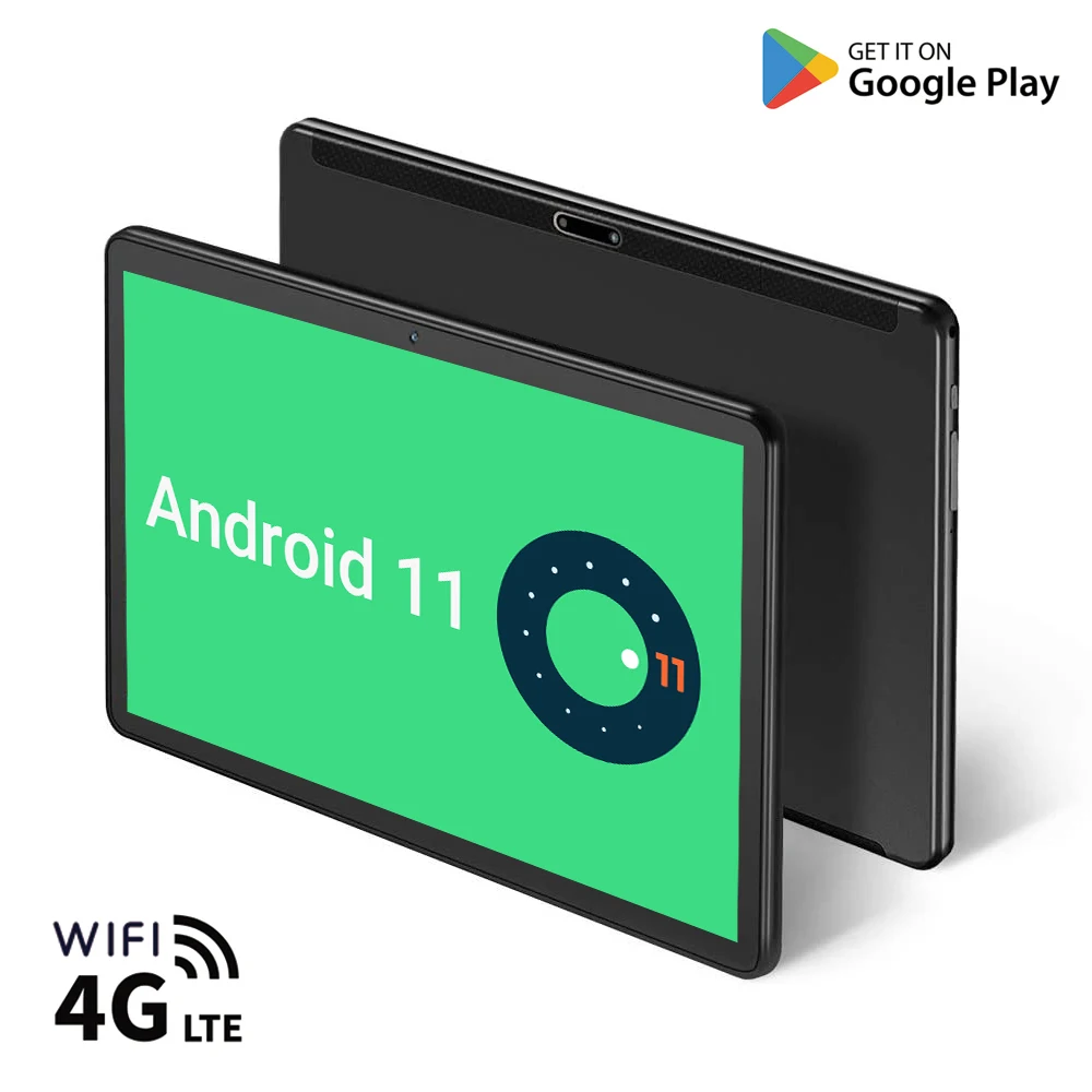 

Super 10 Inch Tablet Android 11.0 Octa Core CPU 6GB RAM 64GB ROM 1280x800 HD Screen 4G LTE Network WiFi 6000mAh GPS Media Pad