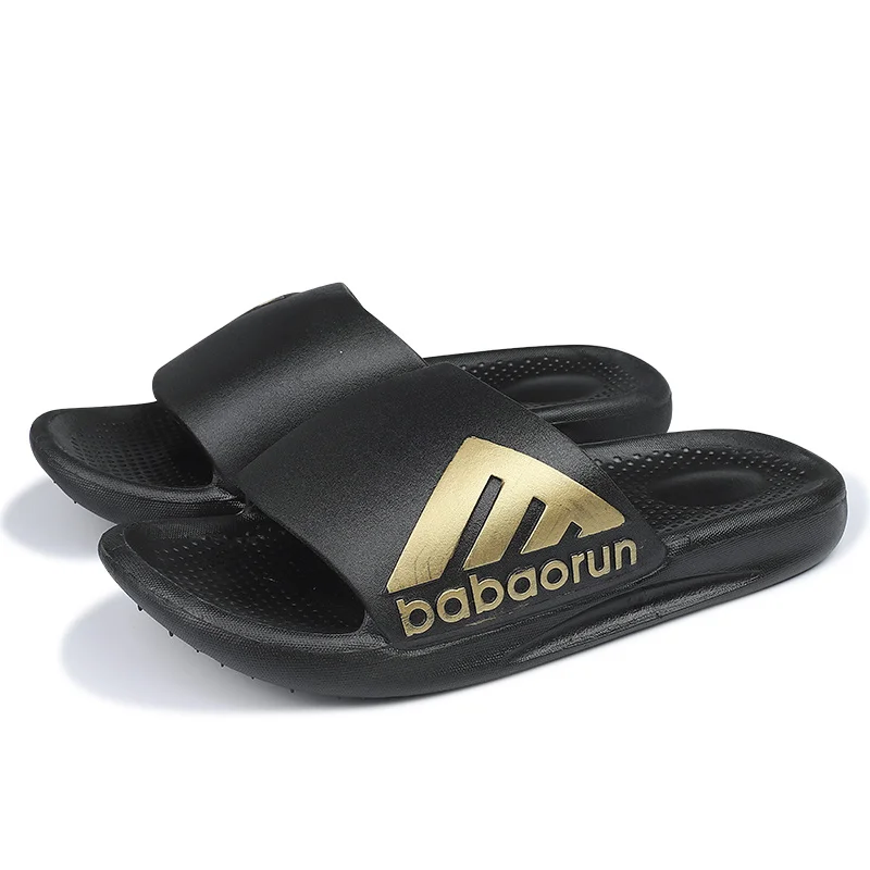 

Men Summer Non-Slip Light Shoes Indoor Home Slippers Couple Soft Print Bottom Sandals Concise Flat Shoes Flip Flops Slides