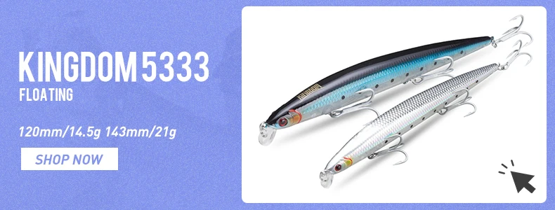 Kingdom Fishing Приманка для морской рыбалки приманка Джеркбейт 180 мм 29 г/33 г плавающий медленно тонущий воблер для мелкой рыбы шесть цветов Модель 5333-S