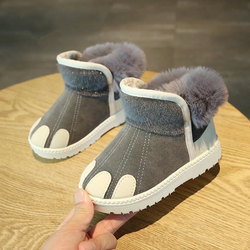 Детская обувь зимние ботинки новинка 2021 зимняя для маленьких девочек толстая