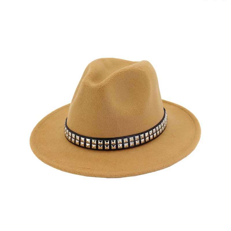 

Шляпа Федора из искусственной шерсти для мужчин и женщин, простая широкая зимняя Федора, модная джазовая шляпа для церкви, свадьбы, вечеринк...
