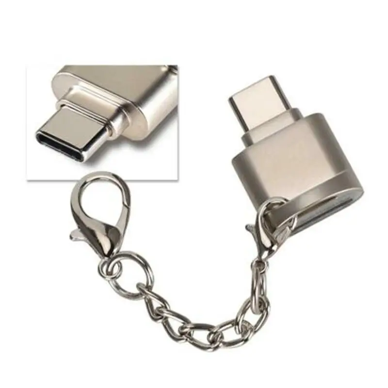Silver Portable Usb 3.1 C Card Reader Usb-c Tf Micro Sd Otg Adapter Type-c For Samsung | Мобильные телефоны и аксессуары