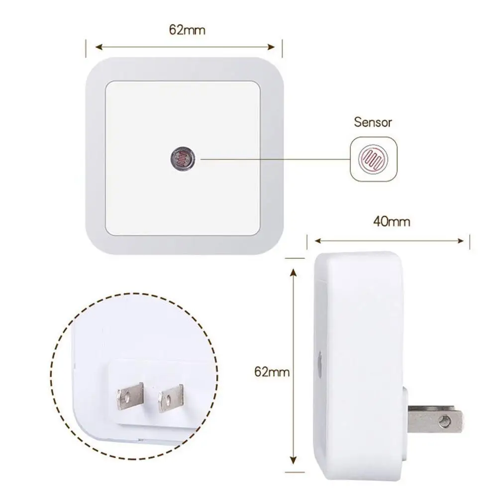 

Wireless LED Night Light Sensor Lighting Mini EU US Plug Night light Lamp For Children Kids Living Room Bedroom Lights Lighting