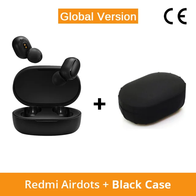 Add Black Case Xiaomi Redmi AirDots наушники Bluetooth гарнитура 5,0 TWS истинный беспроводной стерео SBC милый мини-светильник наушники с автоматической зарядкой - Цвет: Add Black Case