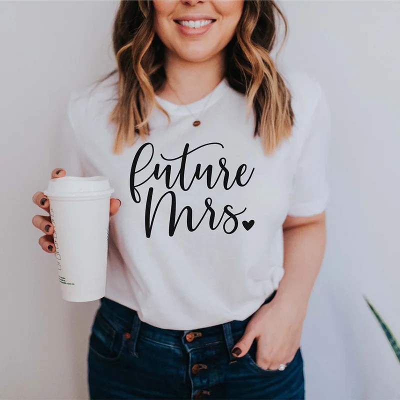 Будущая миссис я скажу &quotда&quot Невеста футболка Обручение Свадебные девичник