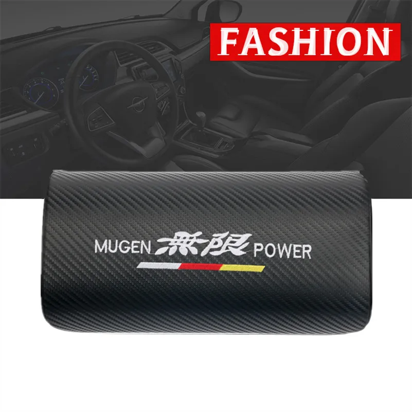 Кожаная Автомобильная подушка для шеи подголовника сиденья Для Mugen Power Honda Civic Accord