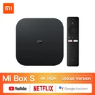 Оригинальная ТВ-приставка Xiaomi Mi S, 4K, Android 8,1, HDR, 2 ГБ, 8 ГБ, Wi-Fi, BT4.2, Google Cast, Netflix, Смарт ТВ-приставка, медиаплеер