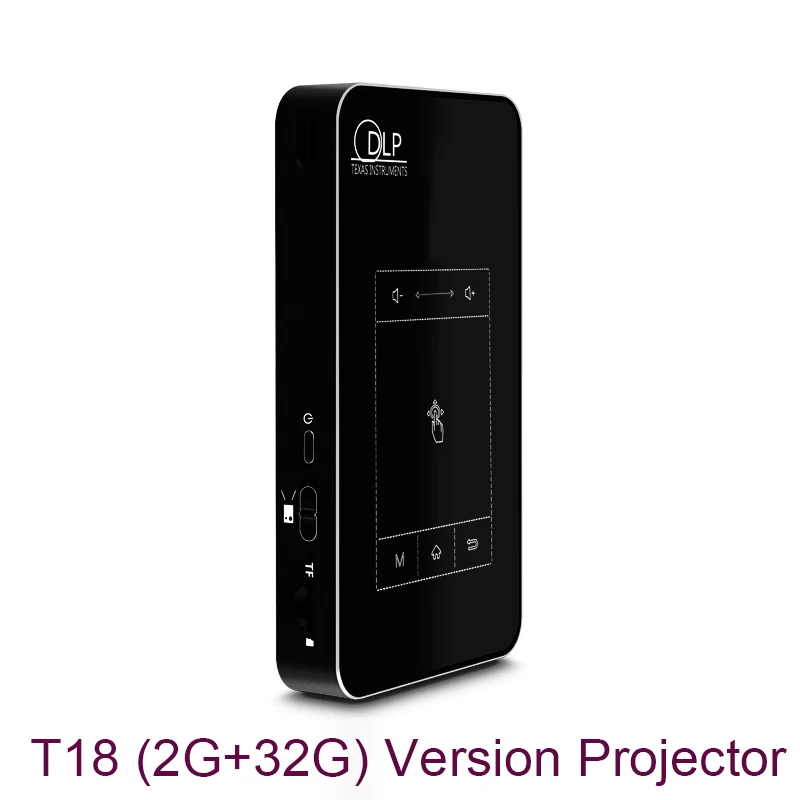 2G 32G AC3 HD проектор 2G 3 2G Android 7.1.2 Ручной DLP умный проектор 5000 мАч батарея Bluetooth HDMI проектор Miracast Airplay Eshare - Цвет: 2G 32G