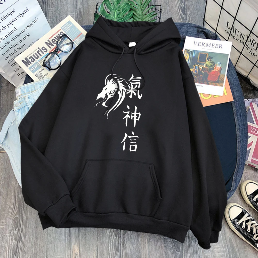 

Женская толстовка с капюшоном, флисовая, с принтом белого дракона