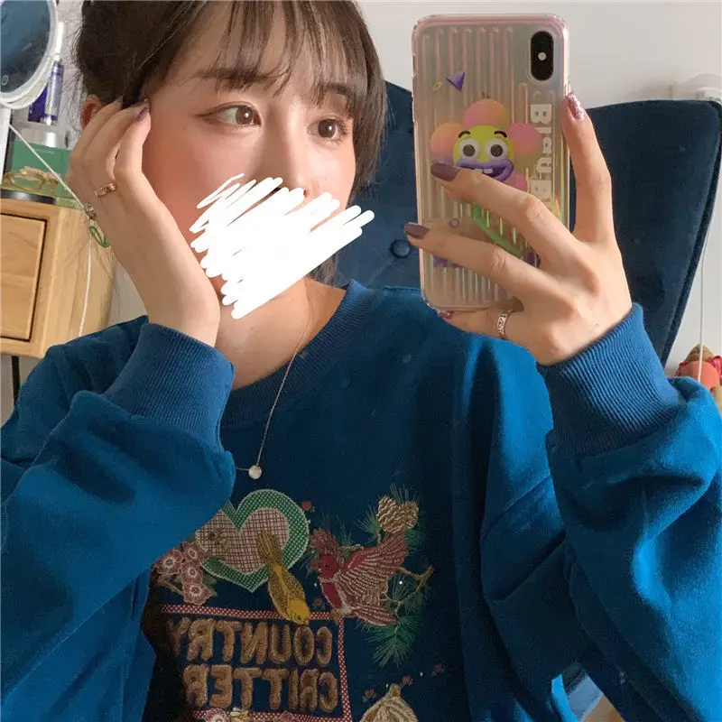 Новинка 2021 осенняя Женская толстовка с принтом тонкая Толстовка большого