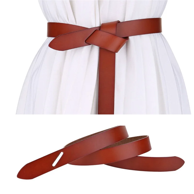 Новый роскошный дизайн длинные ремни из натуральной кожи для женщин