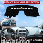 Коврик для приборной панели для Chevrolet Sonic 2011-18 T300 RS, бархатный чехол для автомобильной приборной панели, Черные Блоки, пылесос, шум, автомобильные аксессуары