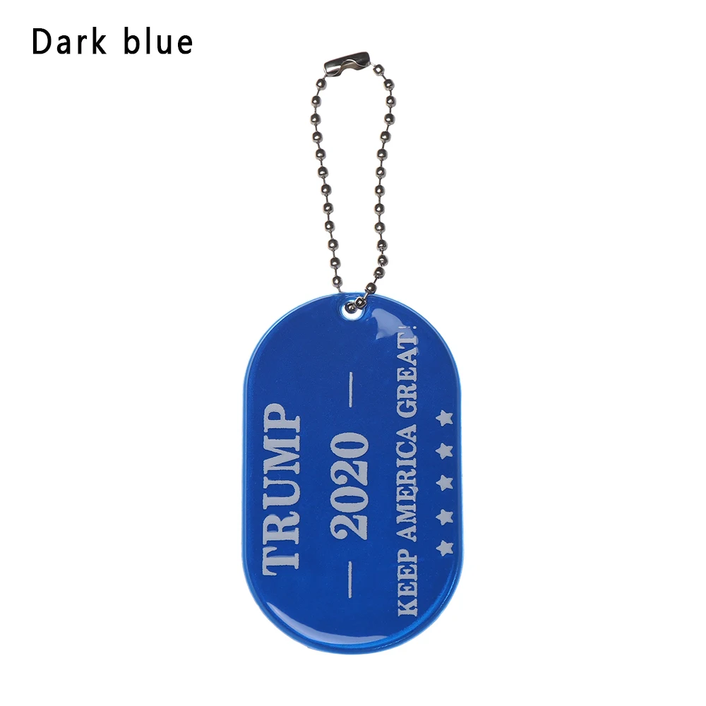 dark blue Американский Переизбранный Трамп для президент MAGA Америка отлично держит Америку большие светоотражающие автомобильные брелки - Название цвета: dark blue