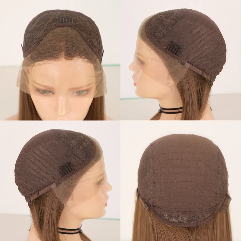 Парик AIMEYA с синтетическими кружевами для чернокожих женщин длинный шелковистый