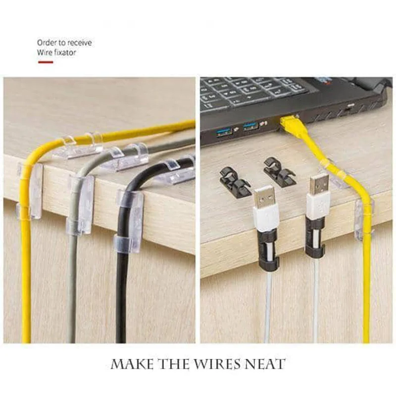 

20pcs Self-adhesive Wire Organizer Fixed Clamp Computer Data Cable Clamps Promotion