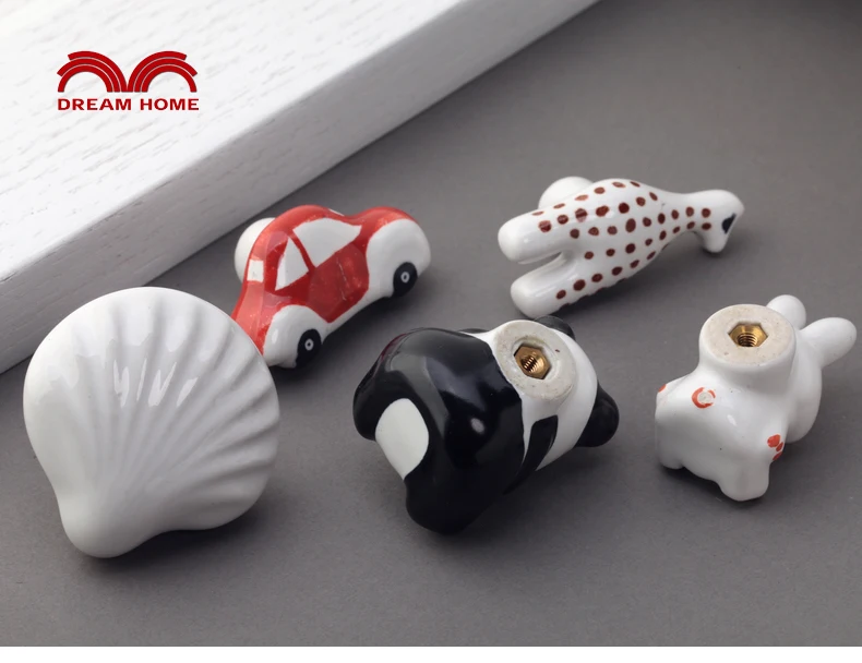 Ручки двери шкафа в форме милой панды детская комната мебель ящик комод