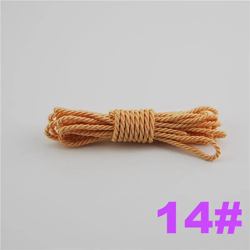 14 FASMILEY DIY Cord Jewelry findings 3 мм плетеный Канат мульти сплошной Цвет витая нить DIY аксессуары строка товарами на расстоянии до 20 м DS217 - Цвет: 14