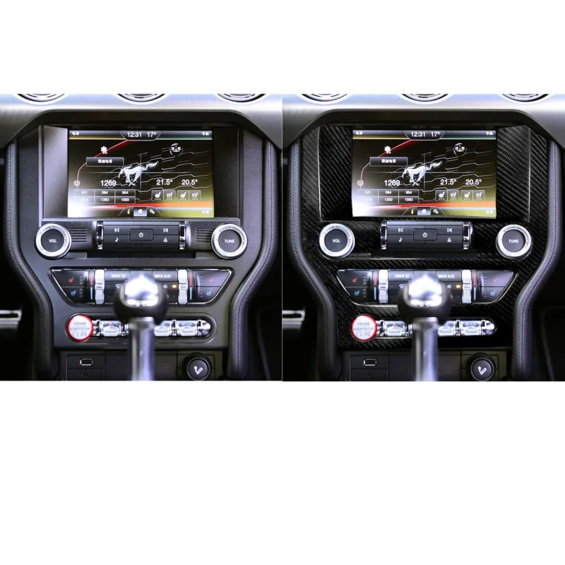 

Fit For Ford Mustang (2015-2017)true carbon fiber center console central control CD air conditioning frame interior modification