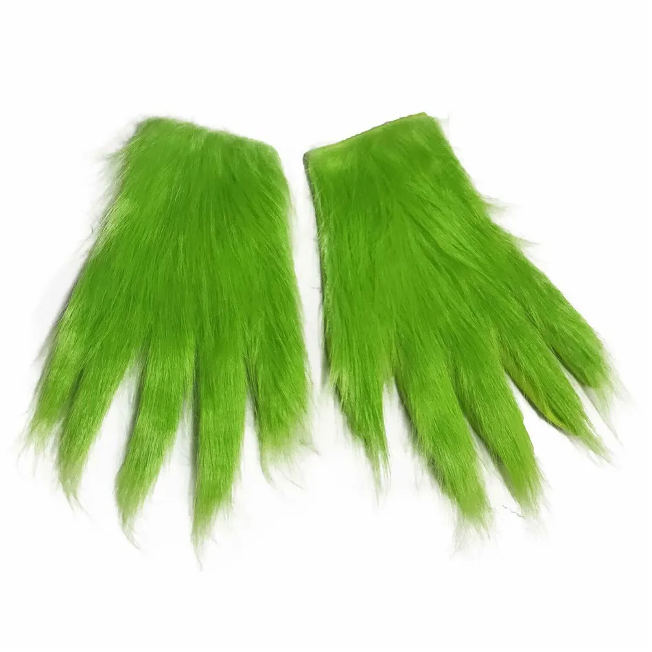 Grinch плюшевая перчатка Рождество Хэллоуин Делюкс косплей-реквизиты для вечеринки рождественские украшения перчатки 1 пара перчаток