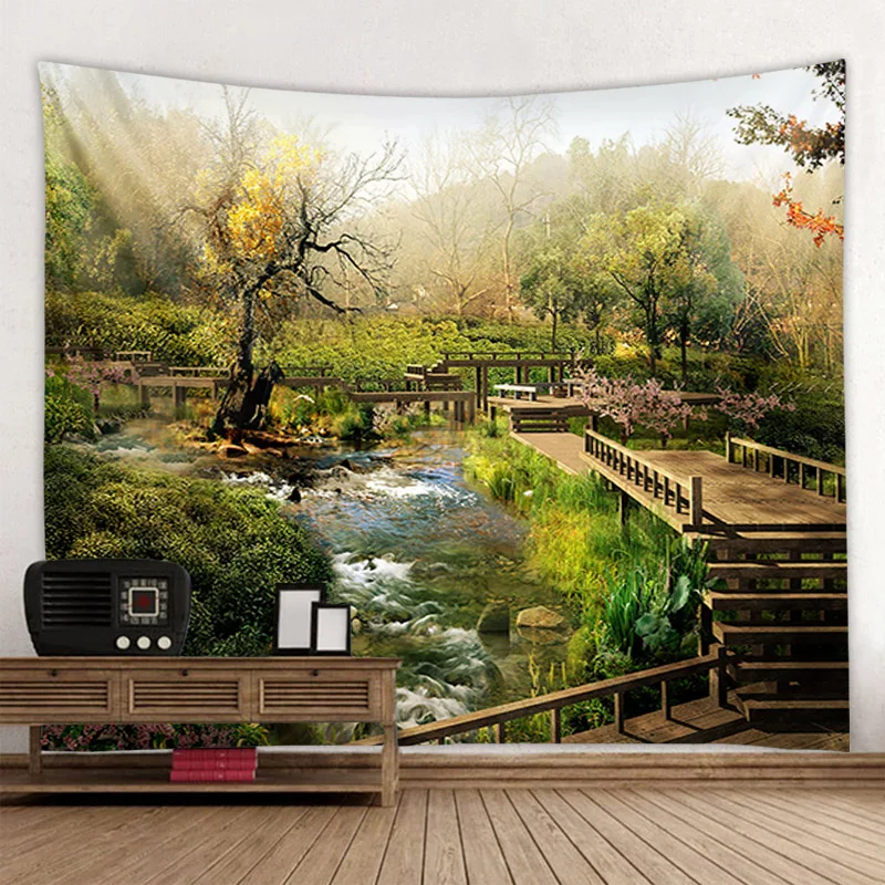 

Natural Landscape, Mountain, Water Tapestry Wall Hanging Landscape Dormitory Background Decoration Hippie Hippie Tapestry Backgr