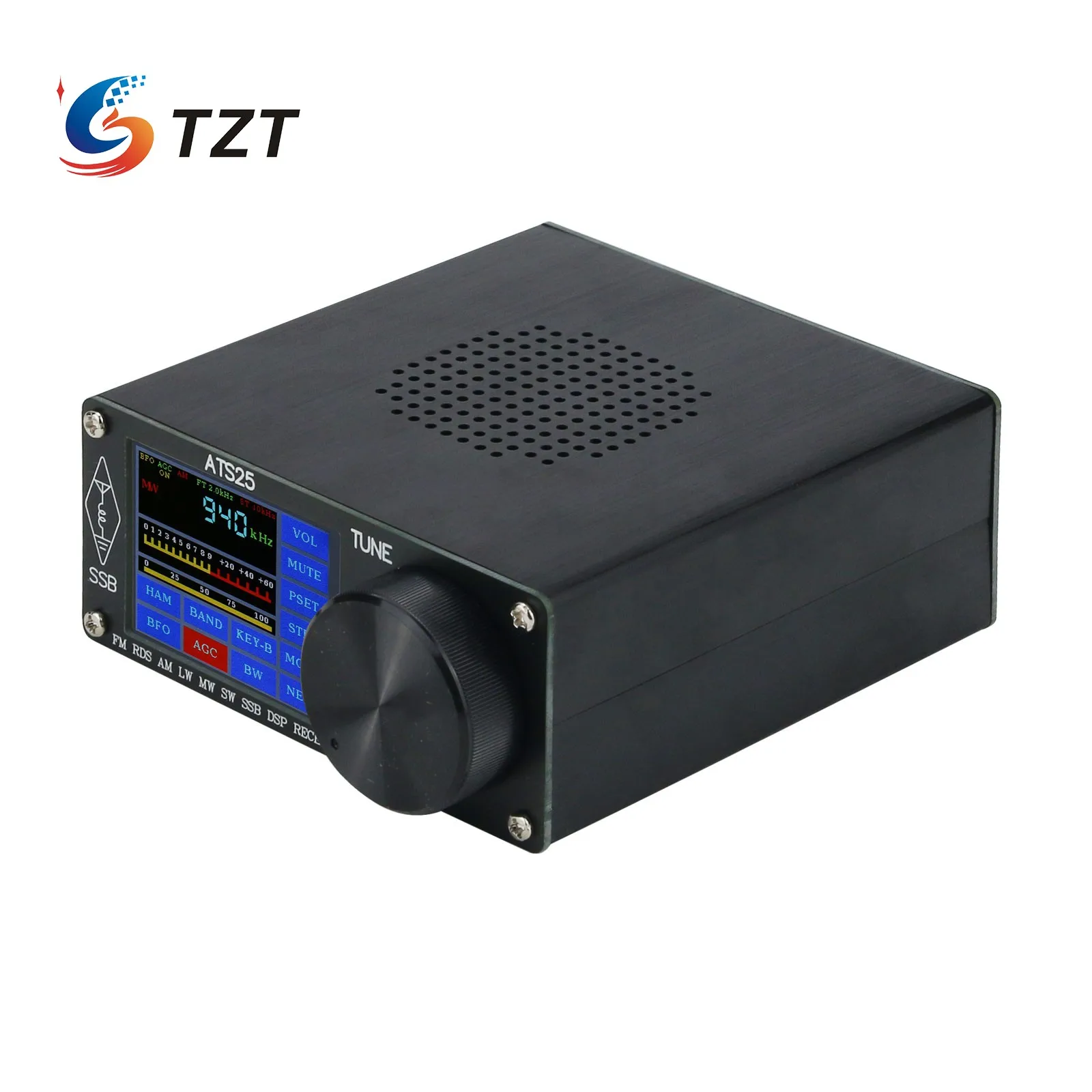 TZT SI4732 ATS-25 Универсальный радиоприемник FM LW(MW SW) SSB + 3 5-дюймовый сенсорный