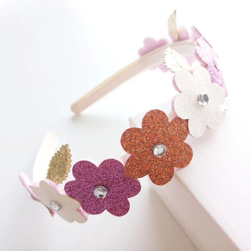 

1 PCS New Cute Golden Leaves Flowers Kids Hair Hoop Baby Hairbands Children Headbands Girls Hair Accessories Princess Headwear
