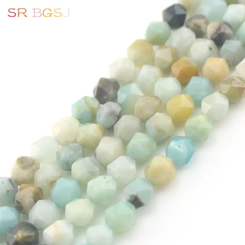 

Free Shipping Fashion Natural 8mm Round Facted Natural Gems Stone Jewelry Making Loose Beads Strand 15"
