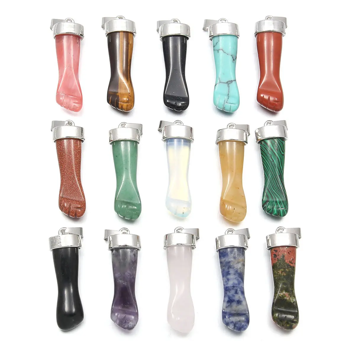 Подвески из натуральных полудрагоценных камней Агаты бирюзовый кулон для