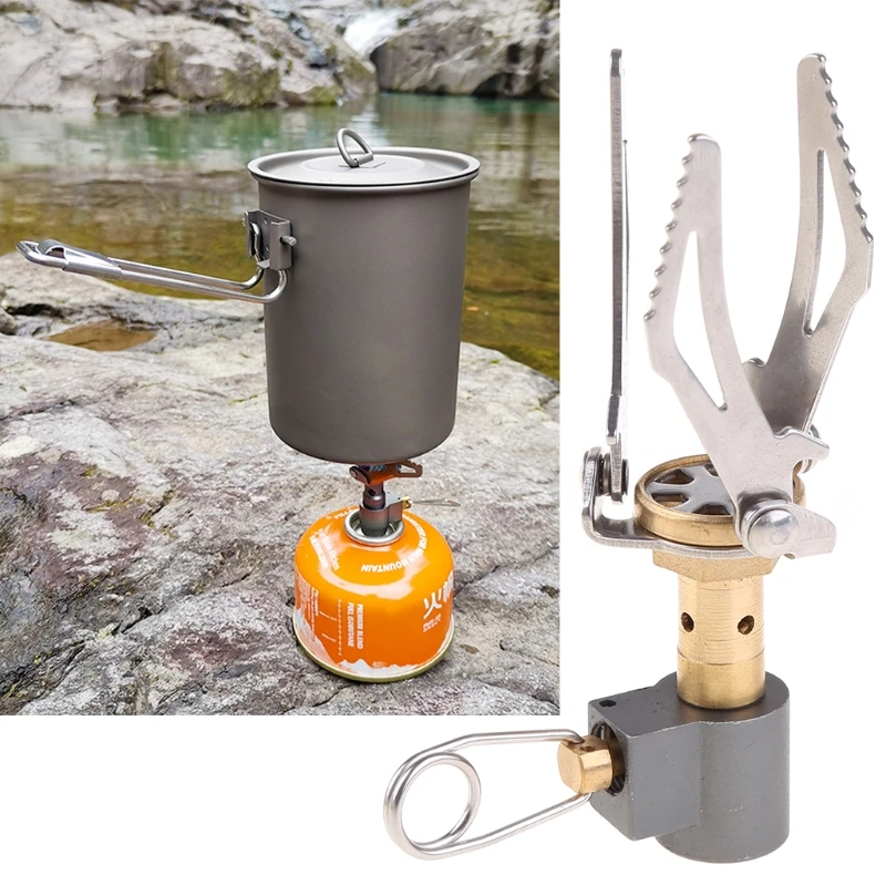 

Газовая горелка для пикника на открытом воздухе, портативная карманная Складная мини-горелка для кемпинга, пешего туризма, инструменты для ...