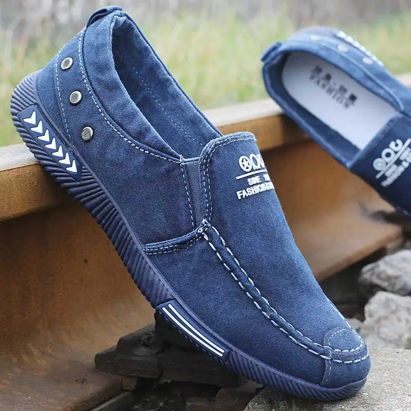 Для Мужчин's повседневная обувь джинсовые на плоской подошве без застежки