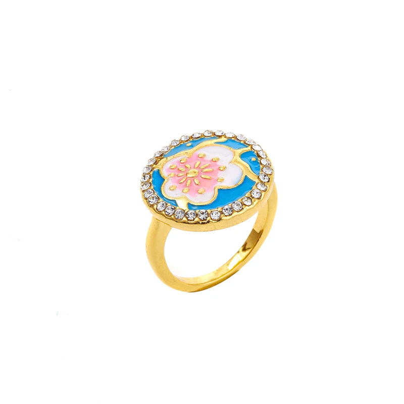 

Fashion Water Drop Flower Engagement Light Luxury Exquisite Ring Wedding Anniversary Valentine's Day Gift Jewelry Wholesale