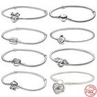 Горячая Распродажа 2021, ювелирные изделия для женщин, подходят для оригинальных браслетов Pandor Pulseras Plata DIY, подвески 100%, ранние браслеты