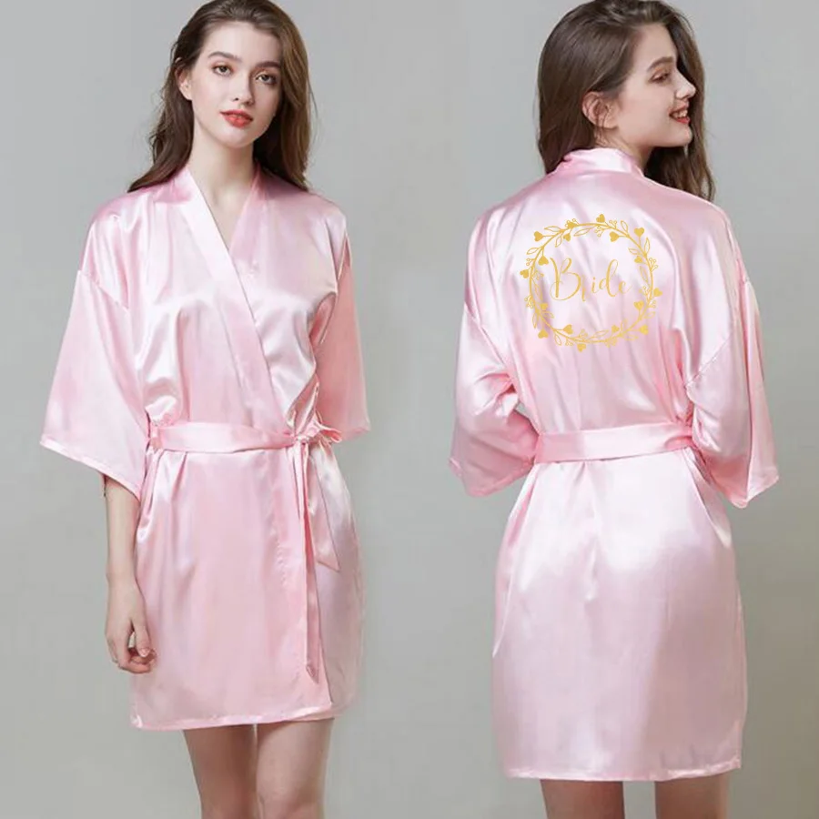 Свадебный Атласный халат персонализированный (доступны другие цвета) вечерний
