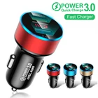 4,8a автомобильное зарядное устройство с двумя USB-портами и светодиодным дисплеем, универсальное автомобильное зарядное устройство для Xiaomi Samsung S8 iPhone 7 8 Plus 11 12 Tablet