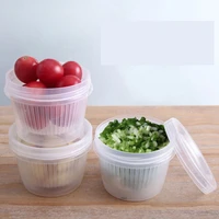 green onion storage box with lid mini drain small plastic refrigerator sealed box household fruit onion ginger garlic storage bo