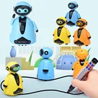 Умный Индуктивный робот с подсветкой, следуйте любой тянутой линии, волшебная ручка, Индуктивная электрическая игрушка, модель робота, игрушки для детей, подарок для детей