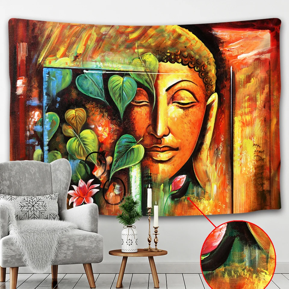 Индийский Будда медитация чакра Гобелен Мандала стены гобелен ткань Йога хиппи