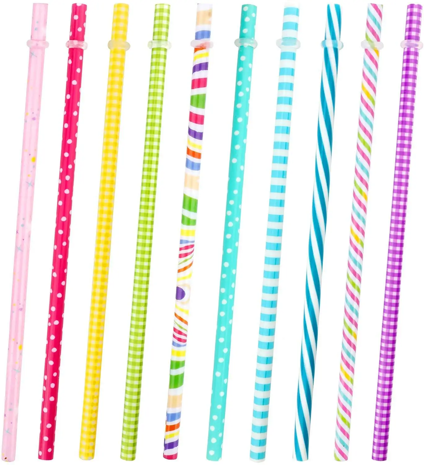 40 шт. многоразовые соломинки без бисфенола А 9 дюймов красочная печать твердая