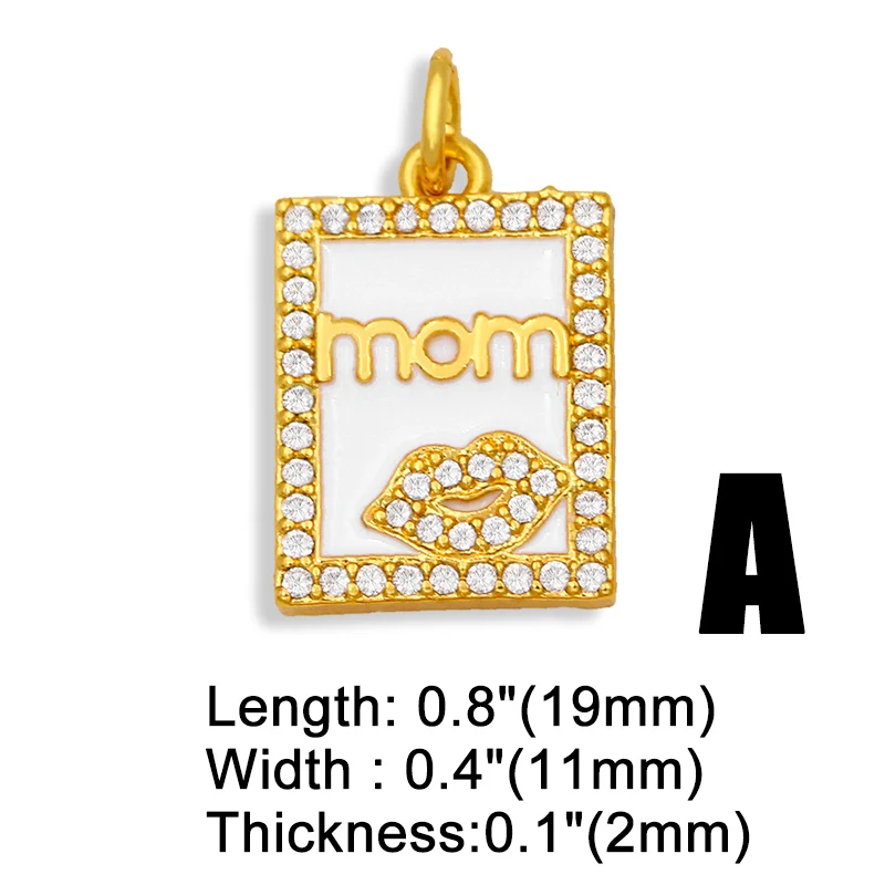 OCESRIO CZ эмаль для мамы ожерелье амулеты изготовления ювелирных изделий золотой