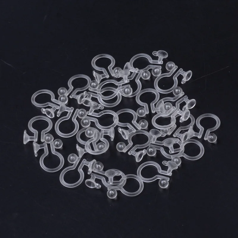 500 шт прозрачные пластиковые клипсы для сережек компоненты подходят 3 мм стразы