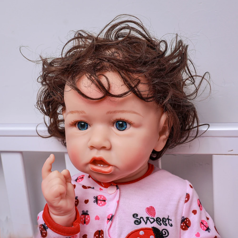 20 дюймов 50 см Reborn Baby Doll с живых зубов для новорожденных ручной работы мягкая