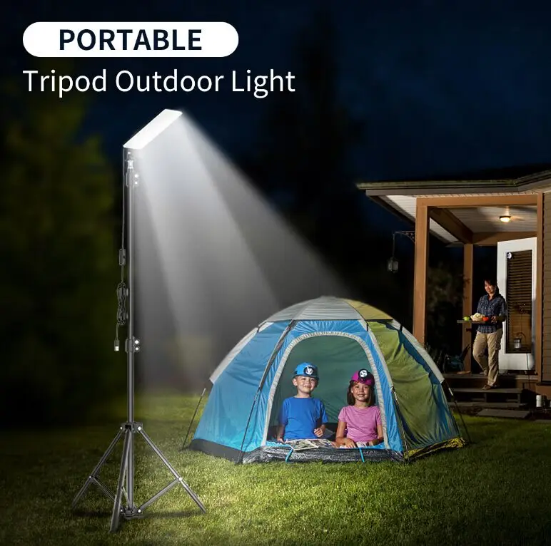 

84pcs LED USB Camping Light Height Adjustable With Tripod 6500-7000K Brightness Stand Lantern Work Light For Camping Photography