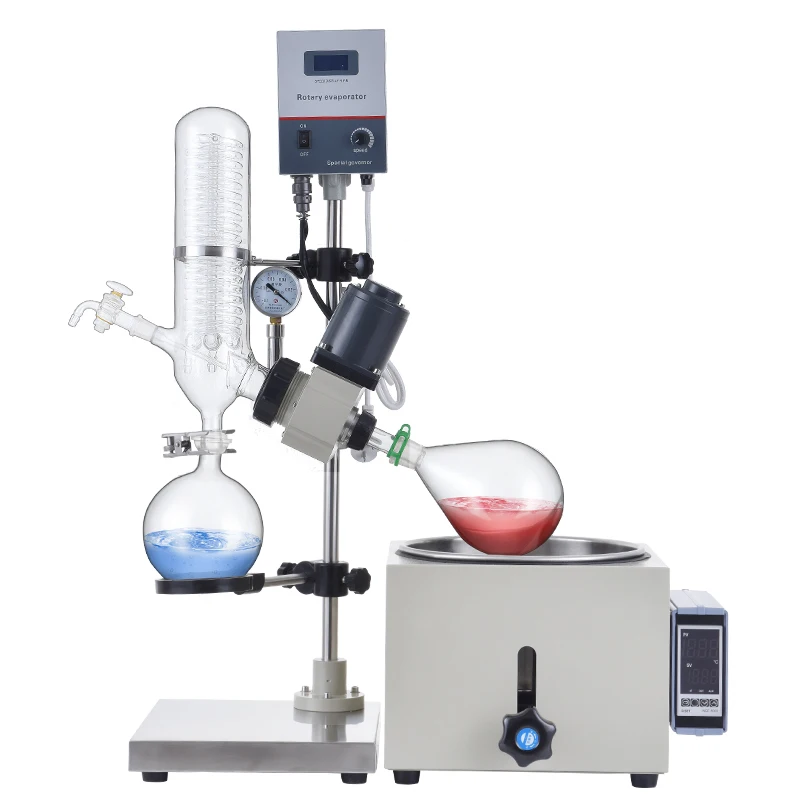 

RE-201D Vacuum rota-vap rotary evaporator with rotating evaporation flask with water oil bath for CBD Hemp oil distillation