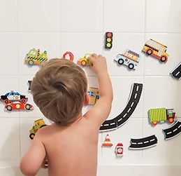 Create flexible Road Track Car Stick Игрушка для ванной комнаты раннее образование DIY дорожные